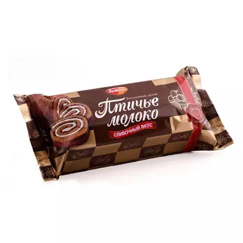 Рулет Птичье молоко сливочный вкус, Рот Фронт, 200 гр.