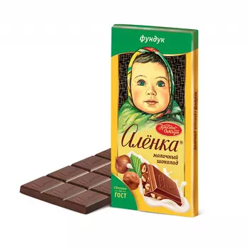Шоколад Алёнка с фундуком, Красный Октябрь, 100 гр.