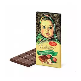 Шоколад Алёнка с фундуком, Красный Октябрь, 100 гр.
