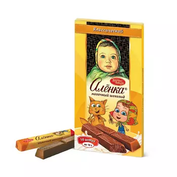 Шоколад Алёнка в стиках, Красный Октябрь, 100 гр.