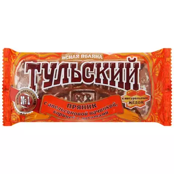 Тульский пряник Ясная Поляна, с апельсином, корицей и цукатами, 130 гр