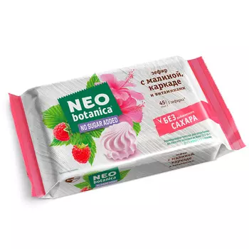 Зефир Neo-botanica No Sugar Added, с малиной, каркаде и витаминами, 135 гр