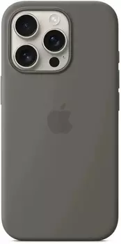 Клип-кейс Apple Silicone Case with MagSafe для Apple iPhone 16 Pro Stone Gray
