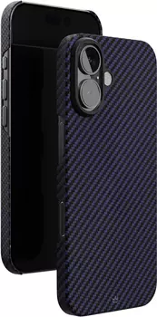 Клип-кейс VLP Kevlar Case для Apple iPhone 16 с MagSafe тёмно-синий