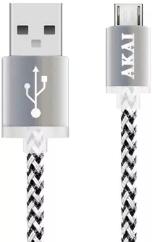 USB – microUSB 1m Black/Silver