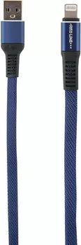 Flat USB to Apple Lightning 1m 2A Dark Blue