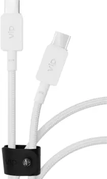 Кабель VLP Nylon Cable USB-C to USB-C 1.2m White