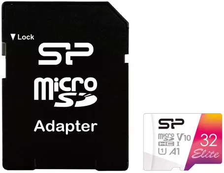 Карта памяти Silicon Power Elite microSDHC UHS-I Class 10 32GB с адаптером