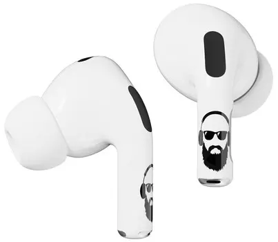 Комплект наклеек VLP Easy Art Bearded Man для Apple AirPods Pro/Pro 2, 2 шт