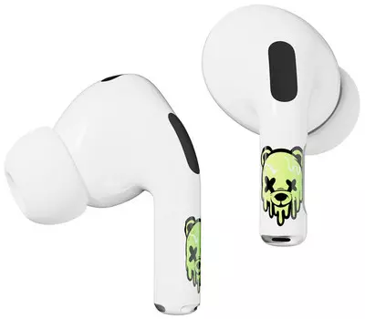 Комплект наклеек VLP Easy Art Glowing Bear для Apple AirPods 4, 2 шт