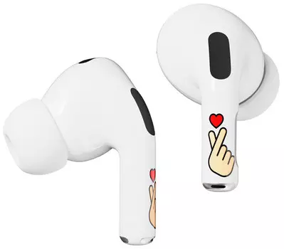 Комплект наклеек VLP Easy Art Heart Sign для Apple AirPods 4, 2 шт
