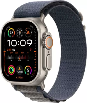 Watch Ultra 2 GPS + Cellular, 49mm Titanium, с Alpine Loop Blue M ремешком