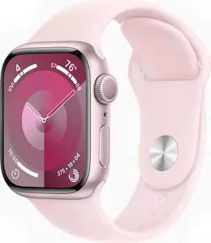 Умные часы Apple Watch Series 9 MR943LL/A 41mm Aluminum Pink с розовым ремешком M/L
