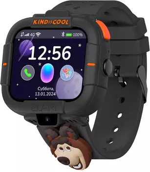Умные часы Elari KidPhone «Маша и Медведь» Чёрные