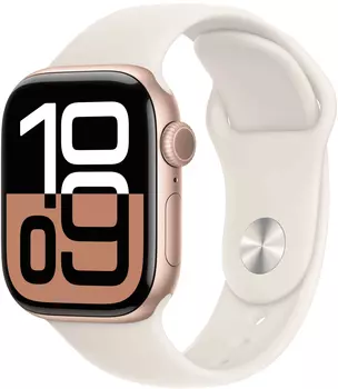 Умные часы Apple Watch Series 10 42mm Aluminum Case Rose Gold с бежевым ремешком S/M (без SIM)