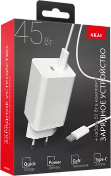Зарядное устройство Akai CH-6A28 USB-C White