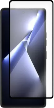 Защитное стекло Krutoff Full Glue Premium для TECNO Pova 6/Pova 6 Pro глянцевое