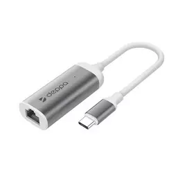 Адаптер Deppa USB-C/Gigabit Ethernet, графит