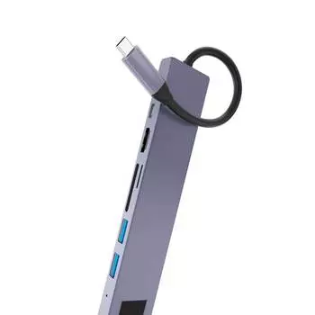 Адаптер мультипортовый VLP Multiport Hub 7 in 1 7 в 1, графитовый