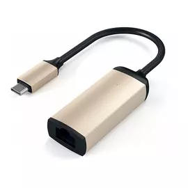 Адаптер Satechi USB-C/Gigabit Ethernet, золотой