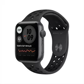 Apple Watch Nike Series 6 GPS 44mm (корпус - серый космос, спортивный ремешок Nike цвета «антрацитовый/чёрный», IP68)