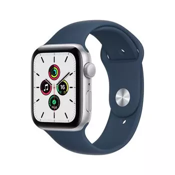 Apple Watch SE GPS 44mm (корпус - серебристый, спортивный ремешок цвета синий омут)