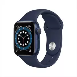 Apple Watch Series 6 GPS, 40 мм, алюминий тёмно-синего цвета, спортивный ремешок цвета «тёмный ультрамарин»