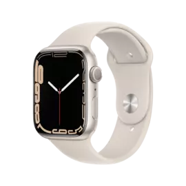 Apple Watch Series 7 GPS 45mm (корпус - сияющая звезда, спортивный ремешок цвета сияющая звезда, IP67/WR50)