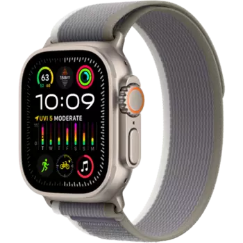Apple Watch Ultra 2 GPS + Cellular 49mm (корпус - титан, зеленый/серый, IP6X)