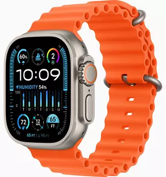 Apple Watch Ultra 2 GPS + Cellular 49mm (корпус - титан, оранжевый, IP6X)