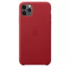Чехол Apple Leather Case для iPhone 11 Pro Max, кожа, (PRODUCT)RED