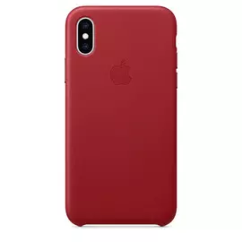 Чехол Apple Leather Case для iPhone XS, кожа, (PRODUCT)RED