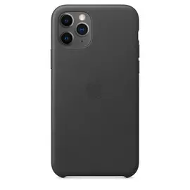 Чехол Apple Leather Case для iPhone 11 Pro, кожа, чёрный
