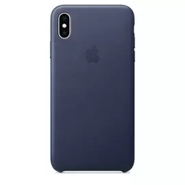 Чехол Apple Leather Case кожа, цвет темно-синий, для iPhone XS Max