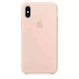 Чехол Apple Silicone Case силикон, цвет розовый песок, для iPhone XS