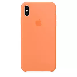 Чехол Apple Silicone Case силикон, цвет свежая папайя, для iPhone XS Max