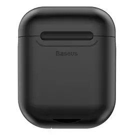 Чехол Baseus Wireless Charger, силикон, цвет черный для AirPods, с беспроводной зарядкой