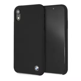 Чехол BMW Signature Liquid силикон, цвет черный, для iPhone XR