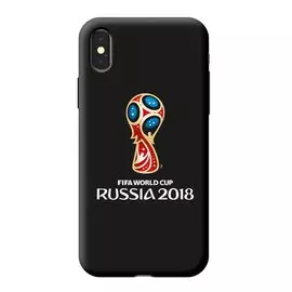 Чехол Deppa FIFA Official Emblem полиуретан, цвет черный, для iPhone X