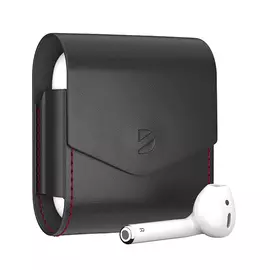 Чехол Deppa, кожа, цвет черный, для AirPods