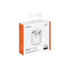 Чехол Deppa, силикон, цвет белый, для AirPods