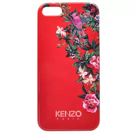 Чехол Kenzo Glossy Exotic полиуретан, цвет красный, для iPhone 5/5S/SE