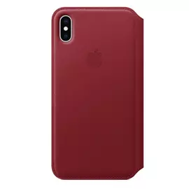 Чехол-книжка Apple Leather Folio для iPhone XS Max, кожа, (PRODUCT)RED