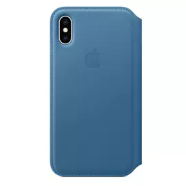 Чехол-книжка Apple Leather Folio кожа, цвет лазурная волна, для iPhone XS