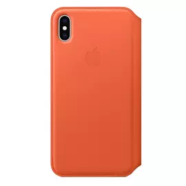 Чехол-книжка Apple Leather Folio для iPhone XS Max, кожа, «тёплый закат»