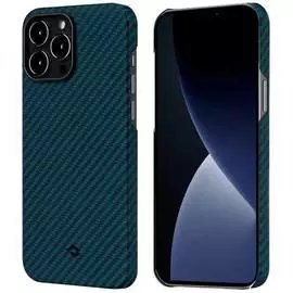 Чехол-накладка Pitaka MagEZ Case 2 для iPhone 13 Pro Max, арамид (кевлар), черный/синий