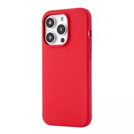 Чехол-накладка uBear Touch Mag Case для iPhone 14 Pro, силикон, красный