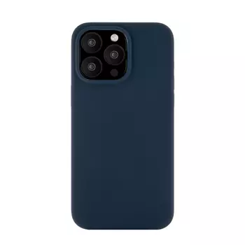 Чехол-накладка uBear Touch Mag Case для iPhone 15 Pro Max, силикон, темно-синий