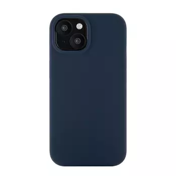 Чехол-накладка uBear Touch Mag Case для iPhone 15, силикон, темно-синий