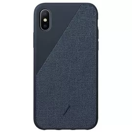 Чехол Native Union Clic Canvas полиуретан, цвет синий, для iPhone XS/X